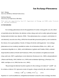 Cover page: Ion exchange phenomena