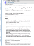 Cover page: Psychosocial factors and pre-abortion psychological health: The significance of stigma