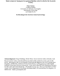 Cover page: Made in America? Immigrant Occupational Mobility in the First Half of the Twentieth Century