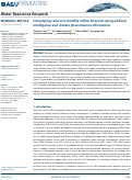 Cover page: Developing reservoir monthly inflow forecasts using artificial intelligence and climate phenomenon information