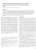 Cover page: Iodinated contrast-induced Stevens-Johnson syndrome: A report of a rare complication for a common imaging agent