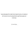 Cover page: Ancient Information War within Greek Colonial Narratives: An Analysis of the Theraian-Cyrenean Founding Myth through Historiography and Archaeology