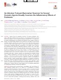 Cover page: An Infection-Tolerant Mammalian Reservoir for Several Zoonotic Agents Broadly Counters the Inflammatory Effects of Endotoxin