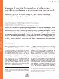 Cover page: Caspase-8 controls the secretion of inflammatory lysyl-tRNA synthetase in exosomes from cancer cells