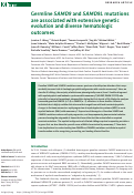 Cover page: Germline SAMD9 and SAMD9L mutations are associated with extensive genetic evolution and diverse hematologic outcomes