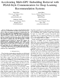 Cover page: Accelerating Multi-GPU Embedding Retrieval with PGAS-Style Communication for Deep Learning Recommendation Systems