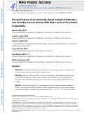 Cover page: Recent violence in a community-based sample of homeless and unstably housed women with high levels of psychiatric comorbidity.