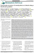 Cover page: Community structure of woody plants on islands along a bioclimatic gradient