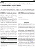 Cover page: Genetic testing before anticoagulation? A systematic review of pharmacogenetic dosing of warfarin.