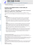 Cover page: Resilience and amygdala function in older healthy and depressed adults.