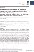 Cover page: Alterations in Gut Microbiota Do Not Play a Causal Role in Diet-independent Weight Gain Caused by Ovariectomy