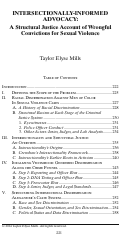 Cover page: Intersectionally-Informed Advocacy: A Structural Justice Account of Wrongful Convictions for Sexual Violence