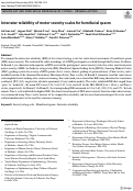 Cover page: Interrater reliability of motor severity scales for hemifacial spasm.