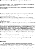 Cover page: Impact of microsatellite status in early-onset colonic cancer.