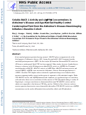 Cover page: Soluble BACE-1 Activity and sAβPPβ Concentrations in Alzheimer’s Disease and Age-Matched Healthy Control Cerebrospinal Fluid from the Alzheimer’s Disease Neuroimaging Initiative-1 Baseline Cohort