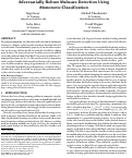 Cover page: Adversarially Robust Malware Detection Using Monotonic Classification