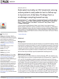 Cover page: Estimated mortality on HIV treatment among active patients and patients lost to follow-up in 4 provinces of Zambia: Findings from a multistage sampling-based survey