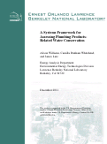 Cover page: A Systems Framework for Assessing Plumbing Products-Related Water Conservation