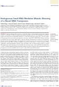 Cover page: Endogenous Small RNA Mediates Meiotic Silencing of a Novel DNA Transposon