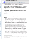 Cover page: Husband’s Alcohol Use, Intimate Partner Violence, and Family Maltreatment of Low-Income Postpartum Women in Mumbai, India