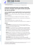 Cover page: Lubricants and rectal douching: associations with rectal gonorrhea, chlamydia, and/or syphilis infection among men who have sex with men