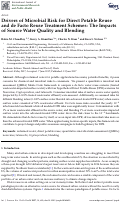 Cover page: Drivers of Microbial Risk for Direct Potable Reuse and de Facto Reuse Treatment Schemes: The Impacts of Source Water Quality and Blending