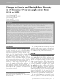 Cover page: Changes in Gender and Racial/Ethnic Diversity in US Residency Program Applications From 2018 to 2022.