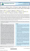 Cover page: Karst as an abiotic driver of François’ langur distribution, with predictions for biological communities on karst under climate change