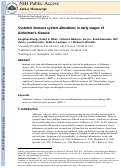 Cover page: Systemic immune system alterations in early stages of Alzheimer's disease