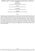 Cover page: Modeling Cognitive Strategies in Teaching: Integrating Theory of Mind and Heuristics