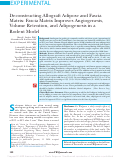 Cover page: Deconstructing Allograft Adipose and Fascia Matrix: Fascia Matrix Improves Angiogenesis, Volume Retention, and Adipogenesis in a Rodent Model