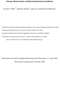 Cover page: Climate, extreme heat, and electricity demand in California
