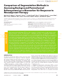 Cover page: Comparison of Segmentation Methods in Assessing Background Parenchymal Enhancement as a Biomarker for Response to Neoadjuvant Therapy