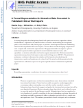 Cover page: A formal representation for numerical data presented in published clinical trial reports.