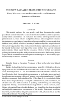 Cover page: The New Racially Restrictive Covenant: Race, Welfare, and the Policing of Black Women in Subsidized Housing