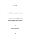 Cover page: Modeling Speaker Proficiency, Comprehensibility, and Perceived Competence in a Language Use Domain