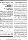 Cover page: Methicillin-resistant Staphylococcus aureus in Community-acquired Skin Infections - Volume 11, Number 6—June 2005 - Emerging Infectious Diseases journal - CDC