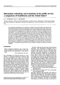 Cover page: Information technology and transitions in the public service: a comparison of Scandinavia and the United States