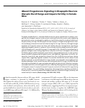 Cover page: Absent Progesterone Signaling in Kisspeptin Neurons Disrupts the LH Surge and Impairs Fertility in Female Mice