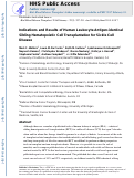 Cover page: Indications and Results of HLA-Identical Sibling Hematopoietic Cell Transplantation for Sickle Cell Disease