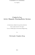 Cover page: Control of an Active Magnetic Bearing-Rotor System