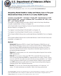 Cover page: Integrating Mental Health in Safety-net Primary Care