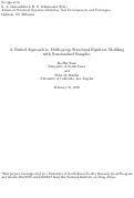 Cover page: A Unified Approach to Multi-group Structural Equation Modeling with Nonstandard Samples