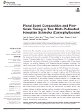 Cover page: Floral Scent Composition and Fine-Scale Timing in Two Moth-Pollinated Hawaiian Schiedea (Caryophyllaceae).