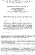 Cover page: Towards Optimal Multi-Dimensional Query Processing with Bitmap Indices