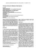 Cover page: Transport of Asian air pollution to North America