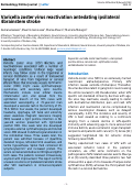 Cover page: Varicella zoster virus reactivation antedating ipsilateral brainstem stroke