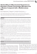 Cover page: Skeletal Muscle Mitochondrial Respiration Is Elevated in Female Cynomolgus Macaques Fed a Western Compared with a Mediterranean Diet