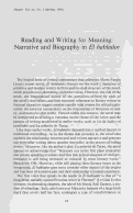 Cover page: Reading and Writing for Meaning: Narrative and Biography in El hablador