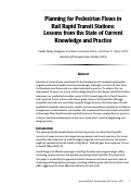 Cover page: Planning for Pedestrian Flows in Rail Rapid Transit Stations: Lessons from the State of Current Knowledge and Practice